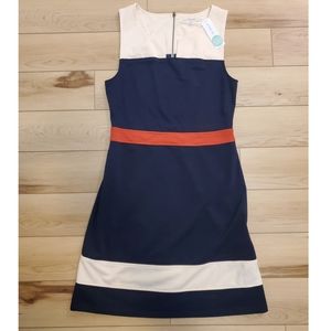 Navy colorblock dress